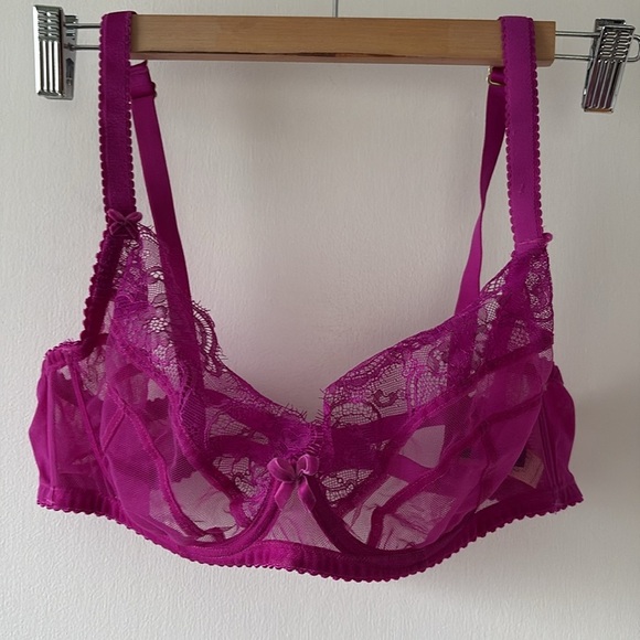 Dita Von Teese Muse Underwire Bra in Magenta 38DD/E - Picture 2 of 8